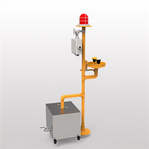 加強防腐立式ABS聲光報警洗眼器BH32-1011